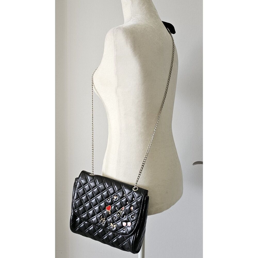 Togo Women Black Canvas Shoulder Strap Crossbody Bag NWOT